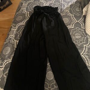 SHEIN Black Wide Leg Pants High Waisted